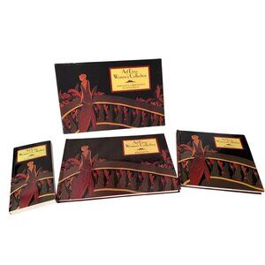 Art Deco Womens Collection Stationery Set With Pocket Notebook Address Book & Bi